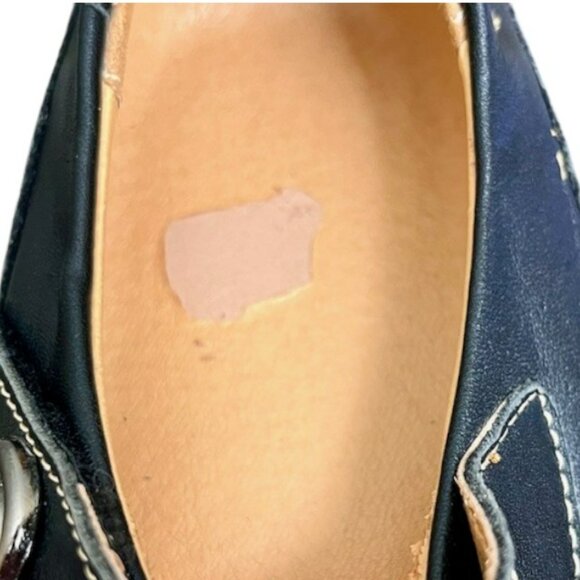 Spring Step Bethany Laser Perforated Leather Mary Jane Wingtips - Black - 10 - Picture 8 of 9